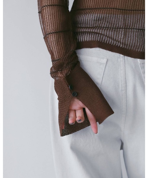 シャツ/ブラウス(長袖/七分) Linking Knit Shirts anuke ànuke online store（アンヌーク） / Linking Knit ShirtsLinking Knit