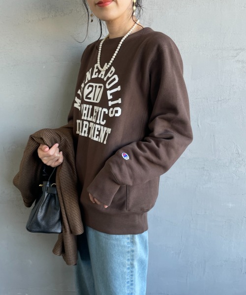 「Champion」 スウェットカットソー XX-LARGE ブラック レディース_画像2