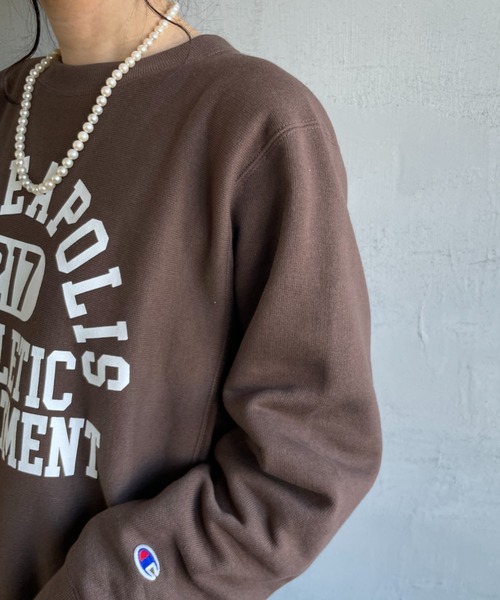 「Champion」 スウェットカットソー XX-LARGE ブラック レディース_画像5