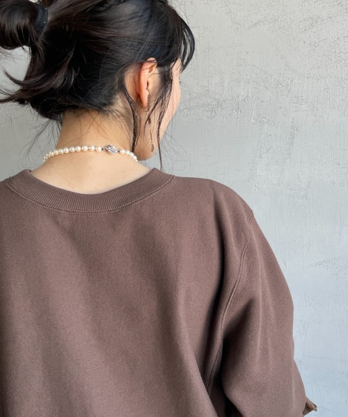 「Champion」 スウェットカットソー XX-LARGE ブラック レディース_画像7