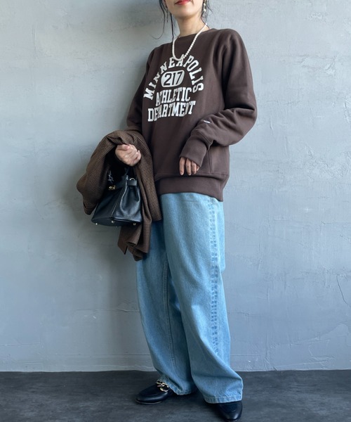 「Champion」 スウェットカットソー XX-LARGE ブラック レディース_画像9