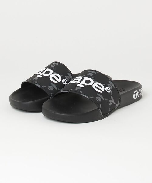 Aape エイプ サンダル 黒 A BATHING APE BAPE x SUBU APE HEAD PUFFER