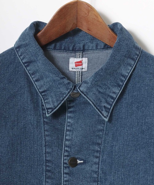 「HANES」 デニムジャケット S サックスブルー メンズ_画像6