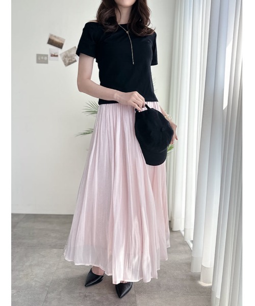 fifth（フィフス） ロング スカート ラメシアーギャザースカート