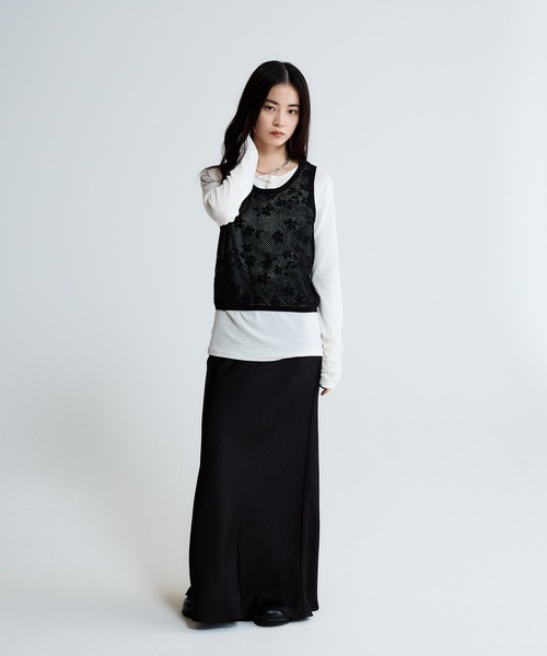 「JEANASIS」 ロングスカート MEDIUM パープル系その他 レディース_画像6