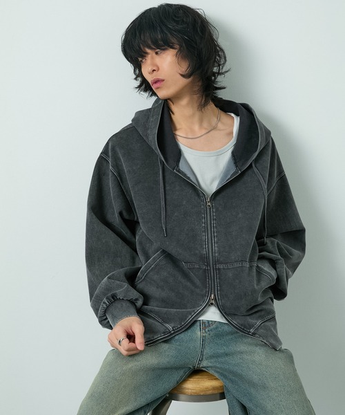 「CIYOT」 ジップアップパーカー M グレー メンズ_画像3