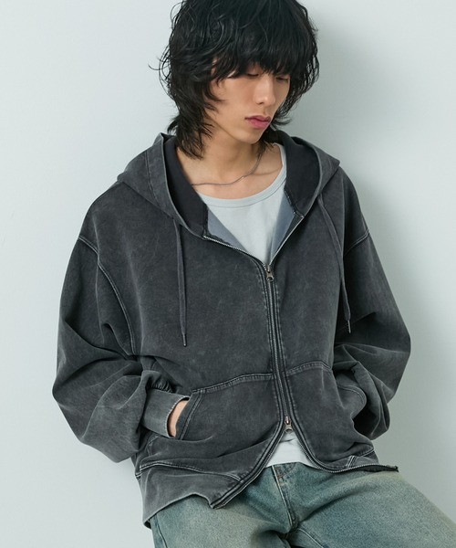 「CIYOT」 ジップアップパーカー M グレー メンズ_画像8