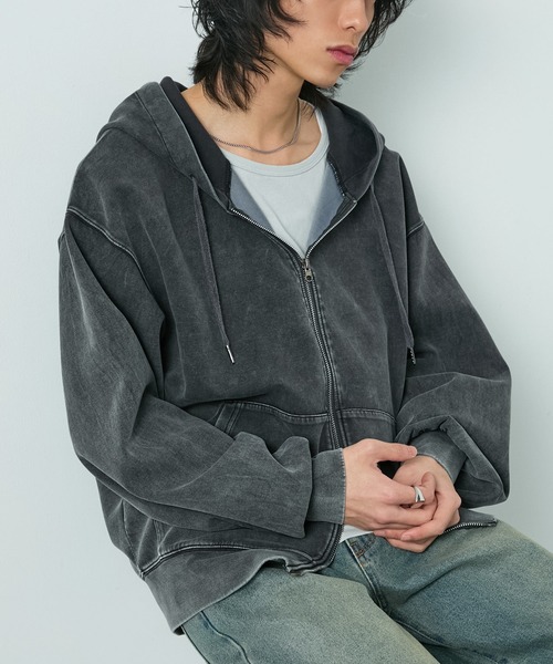 「CIYOT」 ジップアップパーカー M グレー メンズ_画像9