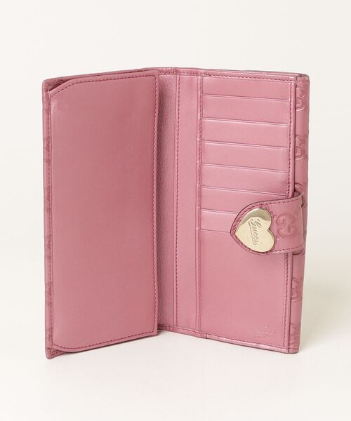 c*7様 【未使用品】15年前購入 GUCCI グッチ シマレザー 長財布 GUCCI（グッチ） ラブリー シマレザー 長財布 - ピンク レディース