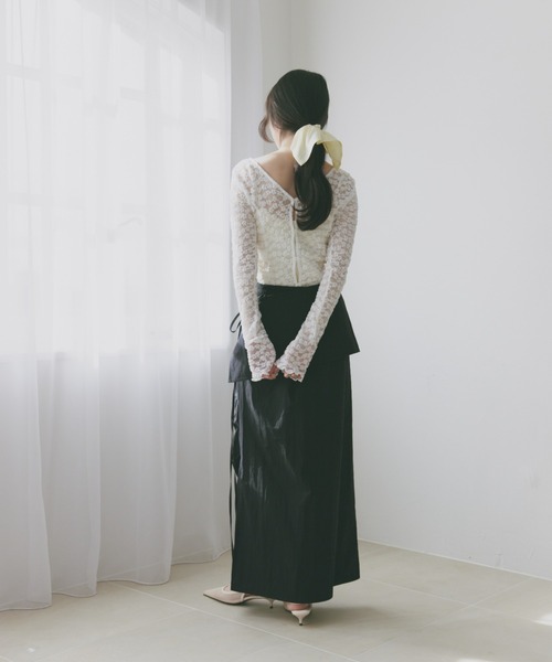 「Freesia by andme」 長袖ブラウス M オフホワイト レディース_画像2