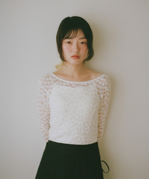 「Freesia by andme」 長袖ブラウス M オフホワイト レディース_画像3