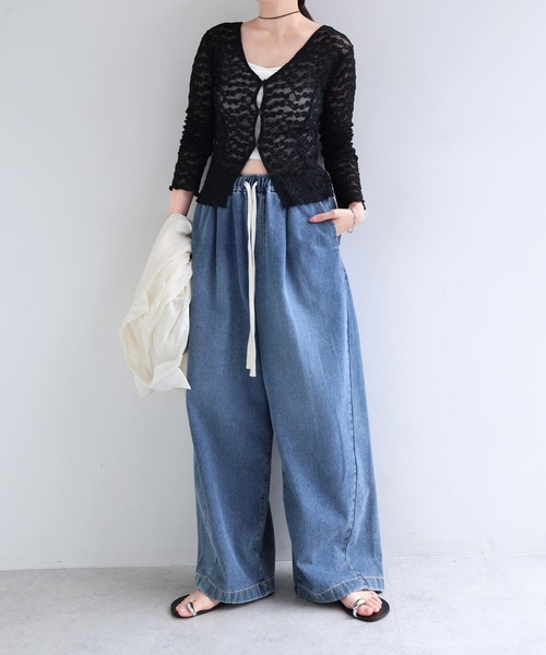 「Freesia by andme」 長袖ブラウス M オフホワイト レディース_画像9