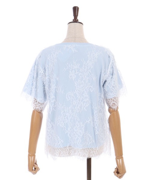 axes femme（アクシーズ ファム） tシャツ 半袖 レースレイヤードT