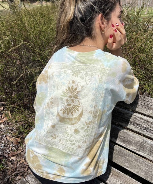 「ROXY」 半袖Tシャツ LARGE ブルー レディース_画像3