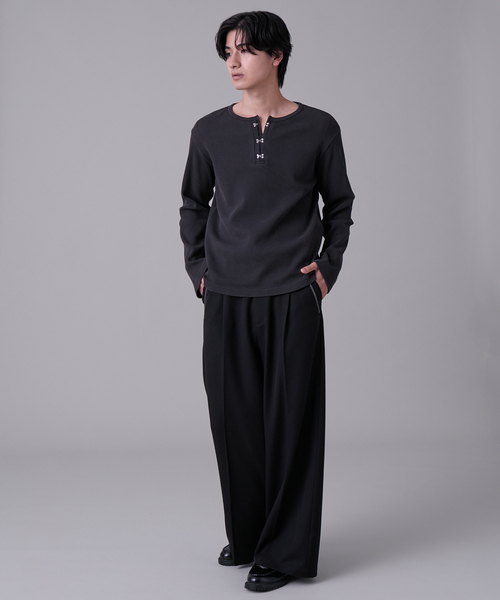 EVOLVERA（エボルヴェラー） ワイドパンツ スラックス Zip-Design
