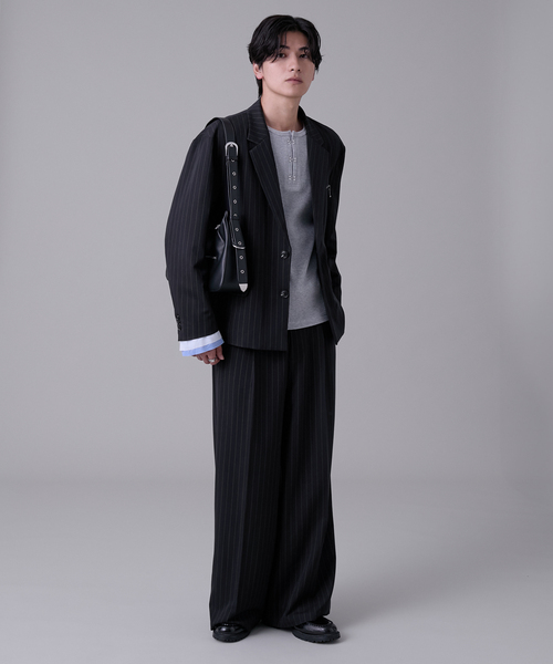 EVOLVERA（エボルヴェラー） ワイドパンツ スラックス Zip-Design