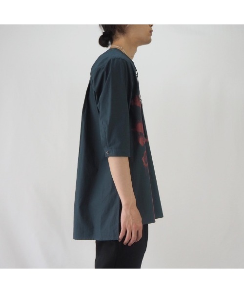 JIVELTA シャツ プルオーバーレースアップシャツ メンズ レディース 