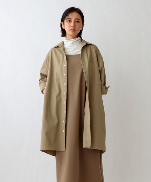 ブラウス シャツ 「SETENS/セテンス」ツイルシャツチュニック レディース