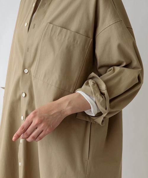 ブラウス シャツ 「SETENS/セテンス」ツイルシャツチュニック レディース SETENS ブラウス シャツ 「SETENS/セテンス」ツイルシャツ