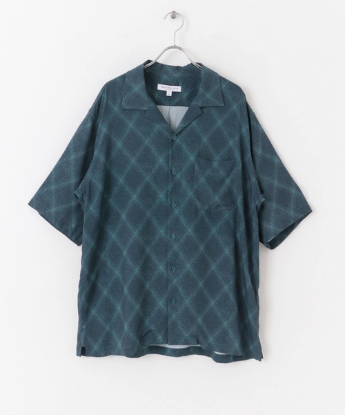 URBAN RESEARCH シャツ クロスパターンオープンカラーシャツ