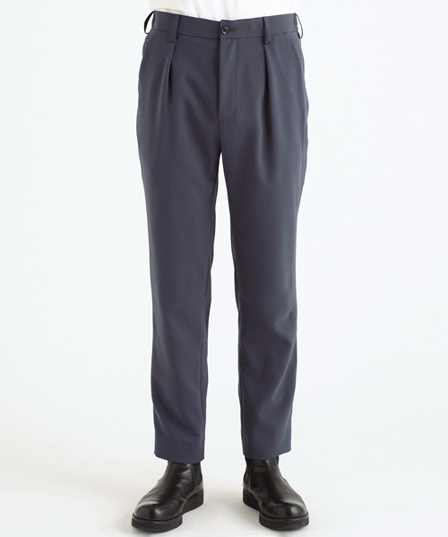 ◇サキ【M】イージーパンツ　ウエストゴム　ウエストリボン　絹100%　日本製 CITY スラックス NICE MATERIAL PANTS/ウエストゴム/イージー