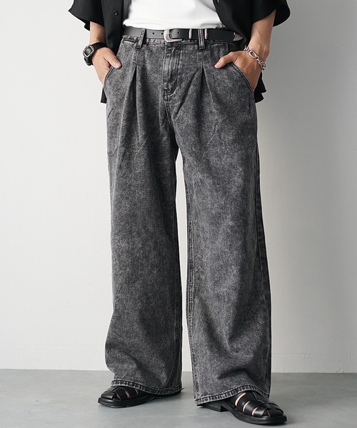 ジーンズ 「MinoriTY」チルワイドデニム セミフレアパンツ ストレートデニムパンツ ワイドパンツ メンズ オーバーサイズ スラックスデニム テー | MinoriTY | 17