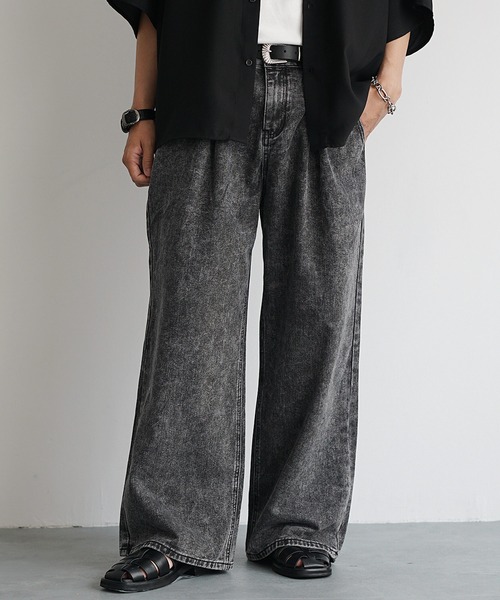 ジーンズ 「MinoriTY」チルワイドデニム セミフレアパンツ ストレートデニムパンツ ワイドパンツ メンズ オーバーサイズ スラックスデニム テー | MinoriTY | 18