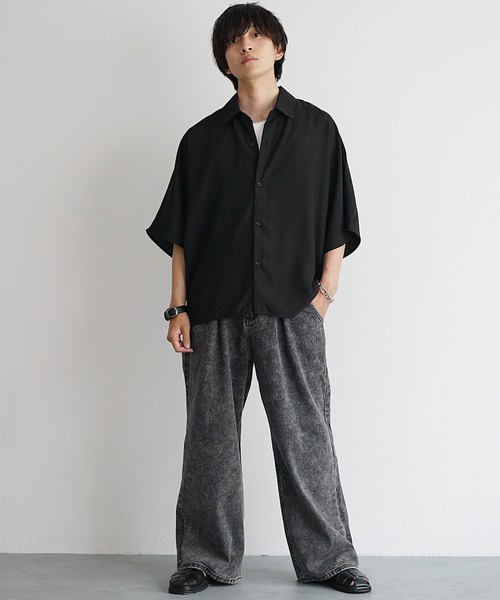 ジーンズ 「MinoriTY」チルワイドデニム セミフレアパンツ ストレートデニムパンツ ワイドパンツ メンズ オーバーサイズ スラックスデニム テー | MinoriTY | 21