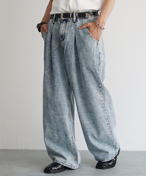 ジーンズ 「MinoriTY」チルワイドデニム セミフレアパンツ ストレートデニムパンツ ワイドパンツ メンズ オーバーサイズ スラックスデニム テー | MinoriTY | 09