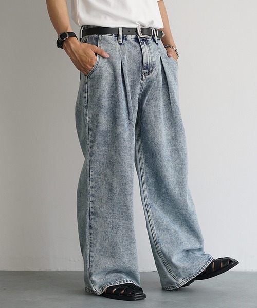 ジーンズ 「MinoriTY」チルワイドデニム セミフレアパンツ ストレートデニムパンツ ワイドパンツ メンズ オーバーサイズ スラックスデニム テー | MinoriTY | 11