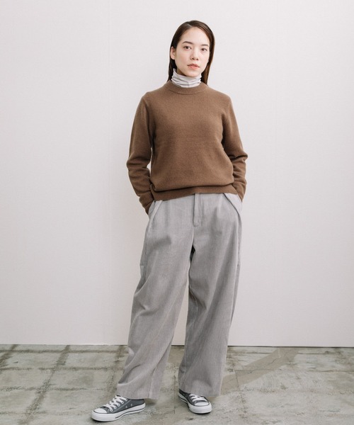 tシャツ 「Liyoca」オーガニックコットンベア天竺タートルカットソー -手洗い可- レディース