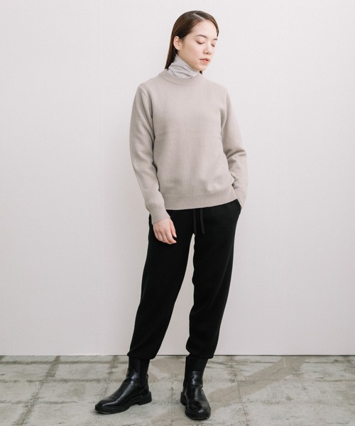 tシャツ 「Liyoca」オーガニックコットンベア天竺タートルカットソー -手洗い可- レディース