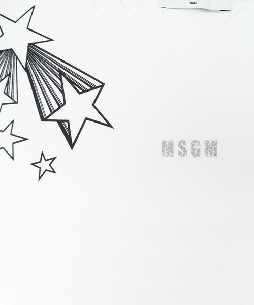 MSGM KIDS tシャツ SHOOTING STARS プリントTシャツ キッズ 子供