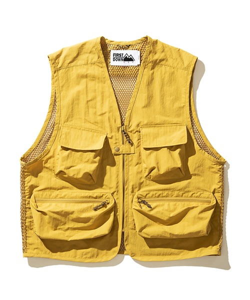 FIRST DOWN ベスト ジレ RIVER VEST TASLAN NYLON（ファースト