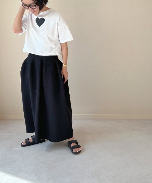 tシャツ 半袖 クロップドハートプリントT レディース : ZOZOTOWN Yahoo 