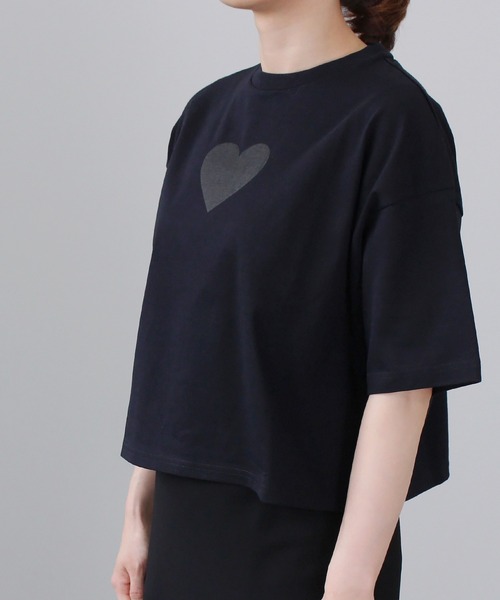 tシャツ 半袖 クロップドハートプリントT レディース : ZOZOTOWN Yahoo