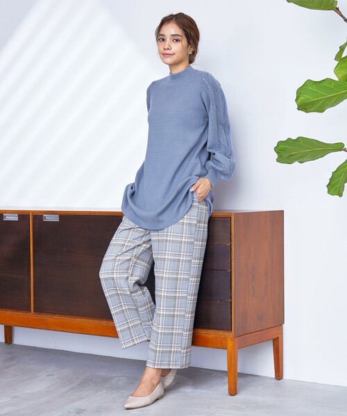 Petty ペティー チェック柄 ワイドパンツ ギンガムチェック ワイドパンツ チェック柄 レディース ボトムス