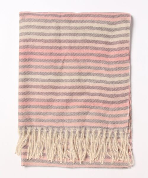 AVALON ストール マフラー グラデーションボーダーカシミヤタッチ