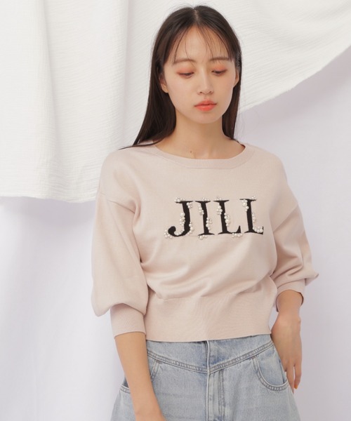 ニット セーター ロゴジャガードビジューニット レディース JILL by STUART ニット セーター ロゴジャガードビジューニット