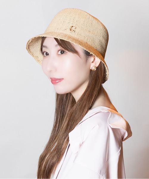 バラ色の帽子 ファー付きハット しっぽハット 女優帽 カシラ CA4LA バラ色の帽子 ファー付きハット しっぽハット 女優帽 カシラ CA4LA