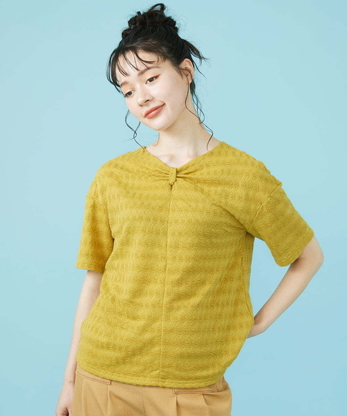 tシャツ Espejismo シャーリングジャカードカットソー レディース Jocomomola tシャツ Espejismo シャーリングジャカード