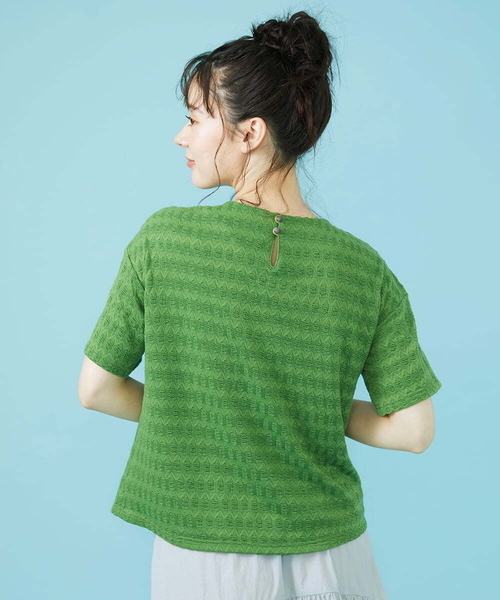 tシャツ Espejismo シャーリングジャカードカットソー レディース Jocomomola tシャツ Espejismo シャーリングジャカード