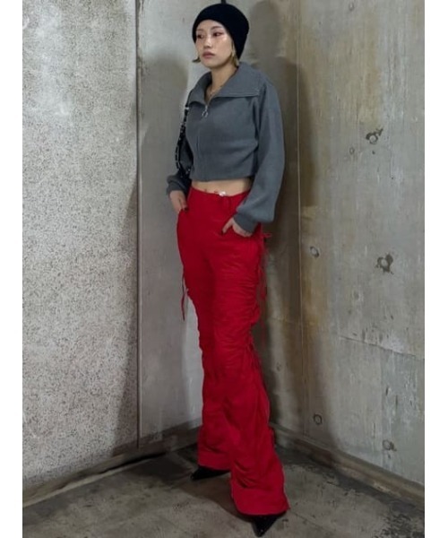 SLY RIBBON GATHER FLARE パンツ SLY | RIBBON GATHER FLARE パンツ (パンツ ) |SHEL'TTER WEBSTORE