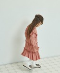 ワンピース 楊柳天竺 配色メロー ティアード ...の詳細画像2