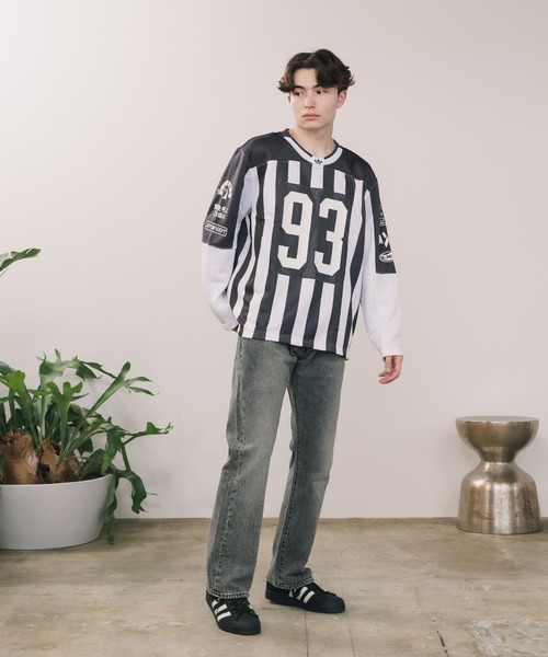 セール】ニット スリーストライプス ショート 半袖Tシャツ