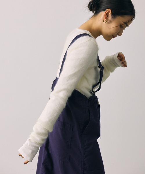 BABYLONE ニット セーター キッドモヘアクルーネックプル