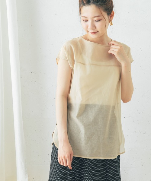 ROSSO 半袖シャツ ベージュ URBAN RESEARCH ROSSO 「URBAN ROSSO」 半袖ブラウス FREE