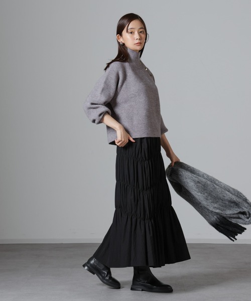 NANO universe（ナノ・ユニバース） スカート シャーリングスカート