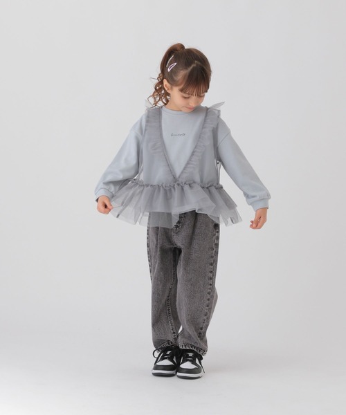 WWK ワールドワイドキッズ GLOBAL WORK パンツ GOODデニムワイド/T/234559 キッズ 子供服