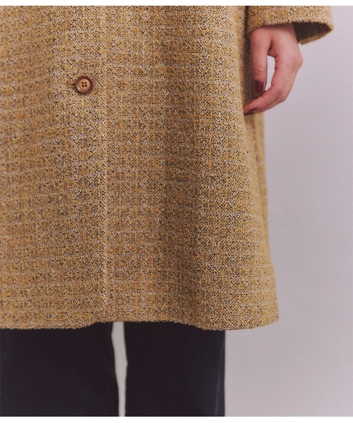 SIPULI（シプリ） ノーカラーコート コート Mixcolor Tweed スタンド